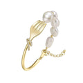 Amante 18K Gold Flork Freshwater Pearl Bracelet