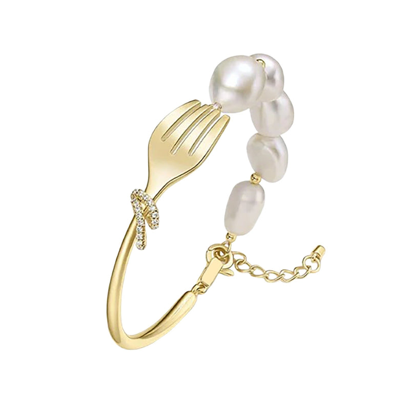Amante 18K Gold Flork Freshwater Pearl Bracelet