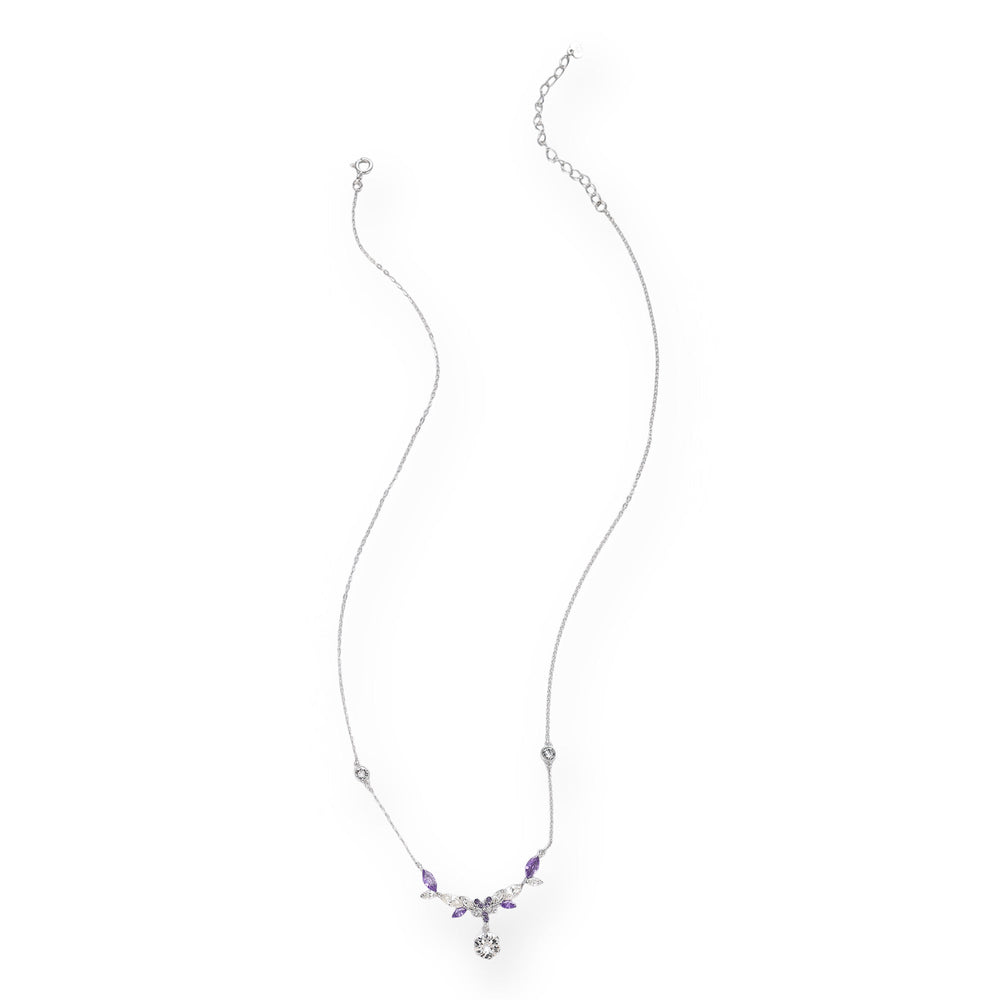 Amara Purple Vine Floral Necklace