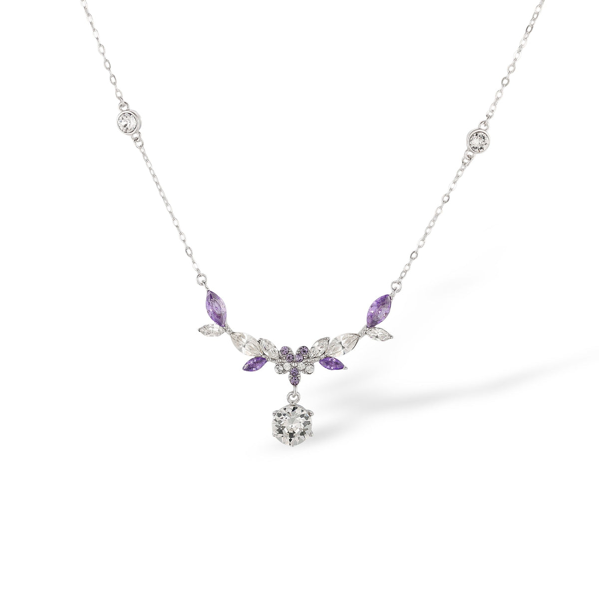 Amara Purple Vine Floral Necklace