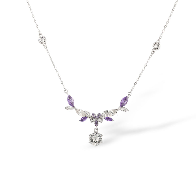 Amara Purple Vine Floral Necklace