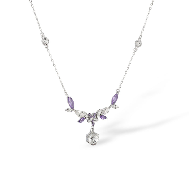 Amara Purple Vine Floral Necklace