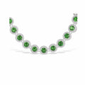 Ambre Green Round Necklace