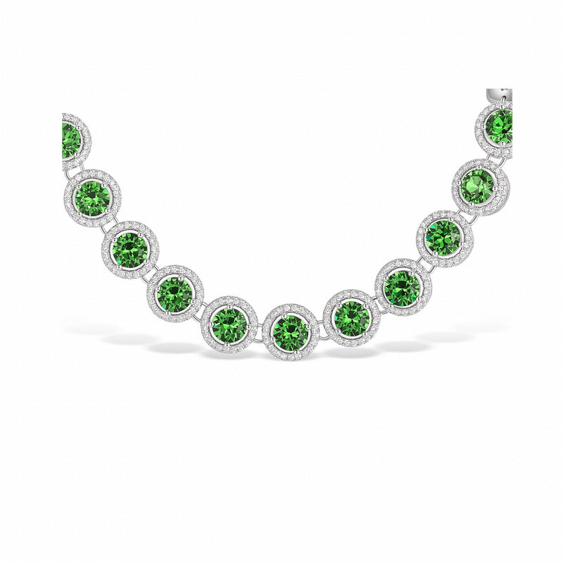 Ambre Green Round Necklace