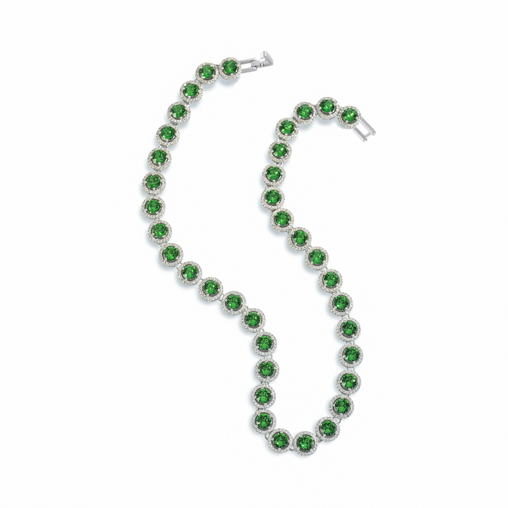 Ambre Green Round Necklace