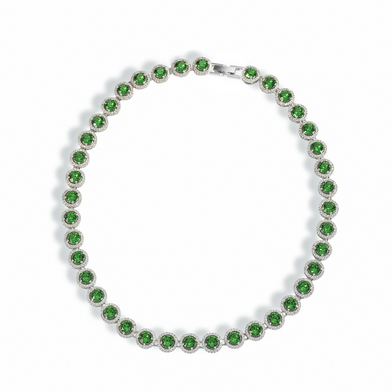 Ambre Green Round Necklace