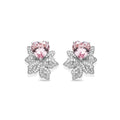 Gwenola Pink Heart Earrings