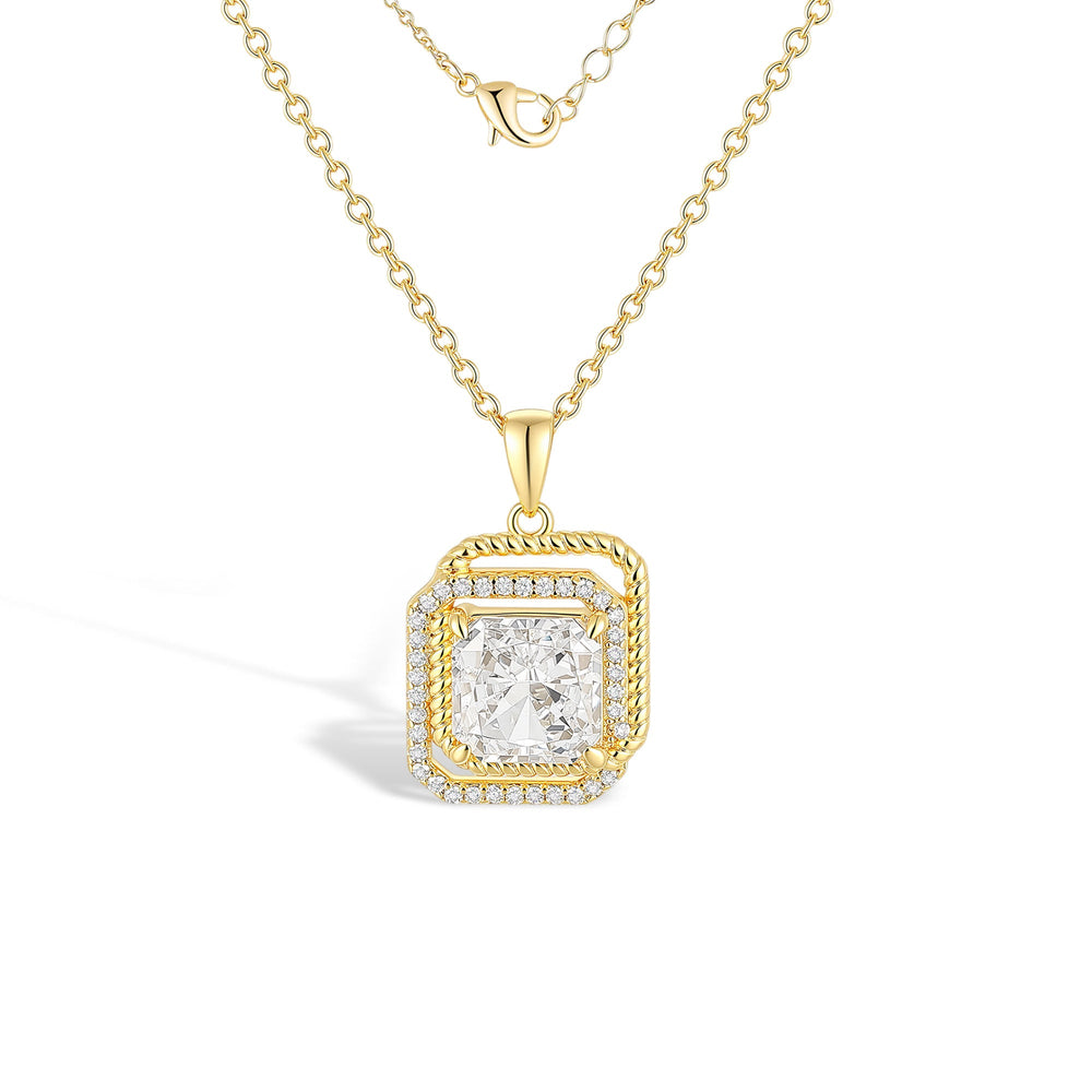 Amélina 14K Gold Zircon Necklace