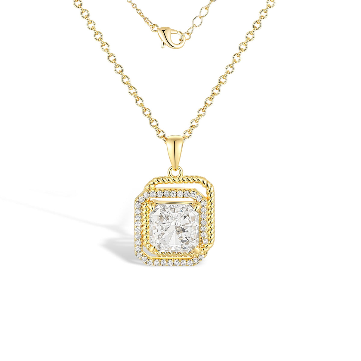 Amélina 14K Gold Zircon Necklace