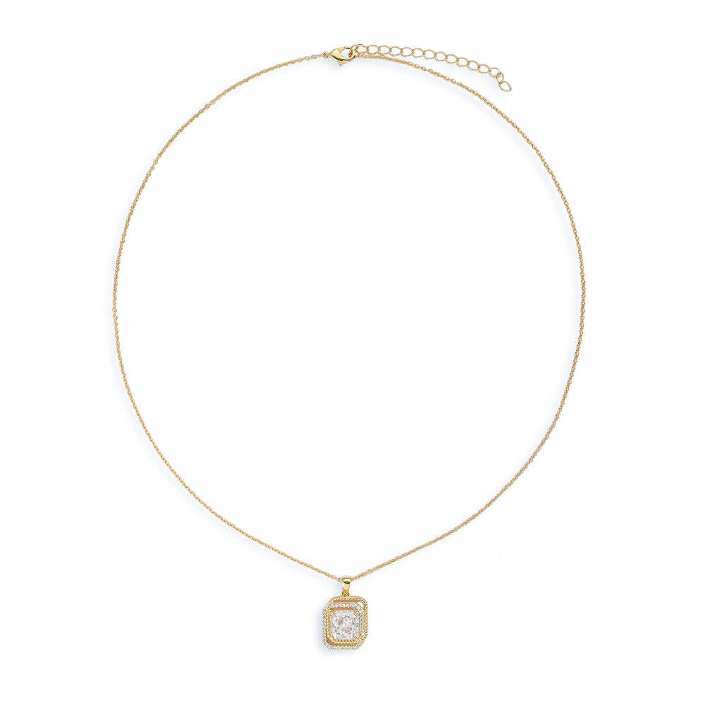 Amélina 14K Gold Zircon Necklace