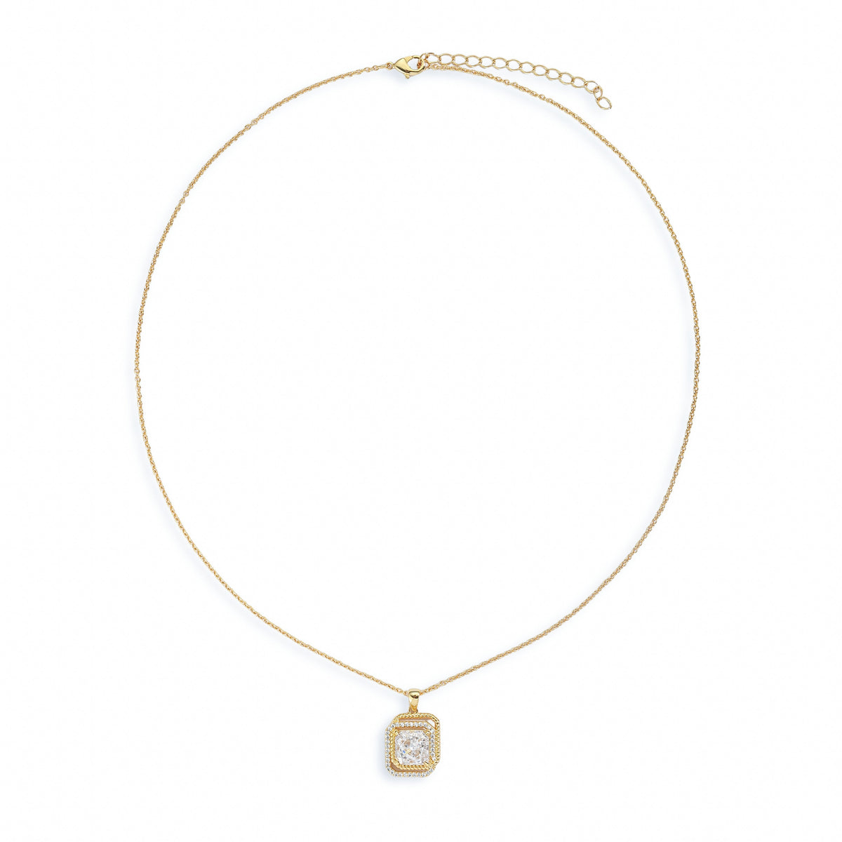 Amélina 14K Gold Zircon Necklace