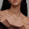 Ameline 14K Yellow Gold Teardrop Necklace