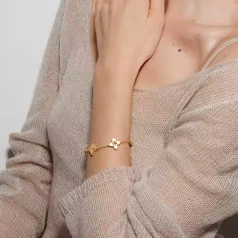 Anneliese 14K Gold Trèfle Bracelet