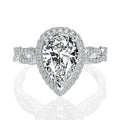 Answindis White Teardrop Ring
