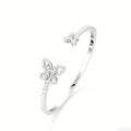 Apollo White Butterfly Bangle