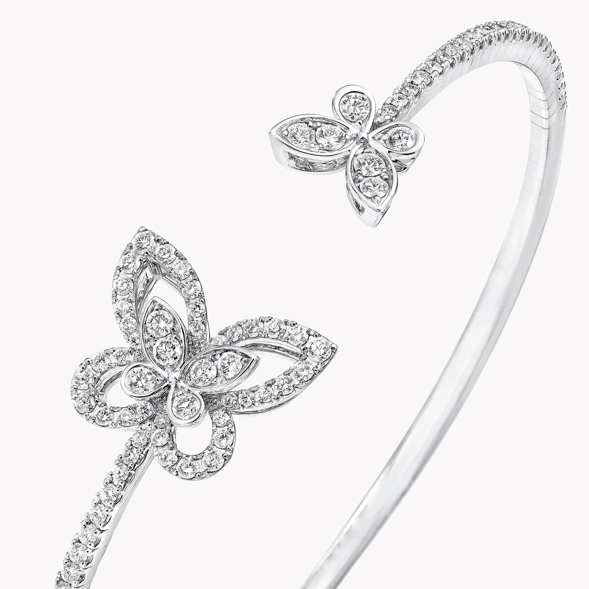 Apollo White Butterfly Bangle