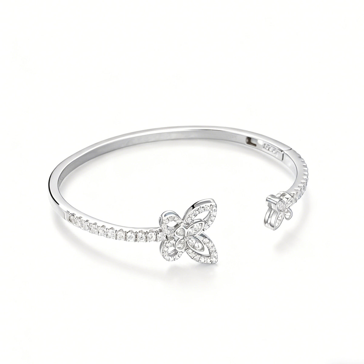 Apollo White Butterfly Bangle