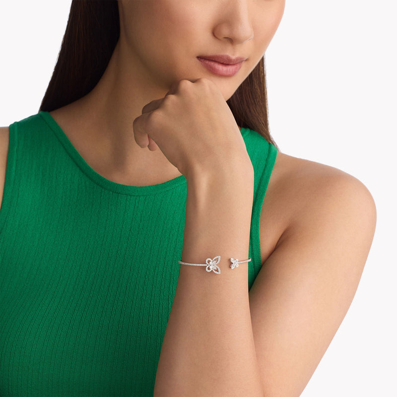 Apollo White Butterfly Bangle