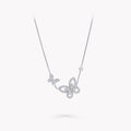 Apollo White Duble Butterfly Necklace