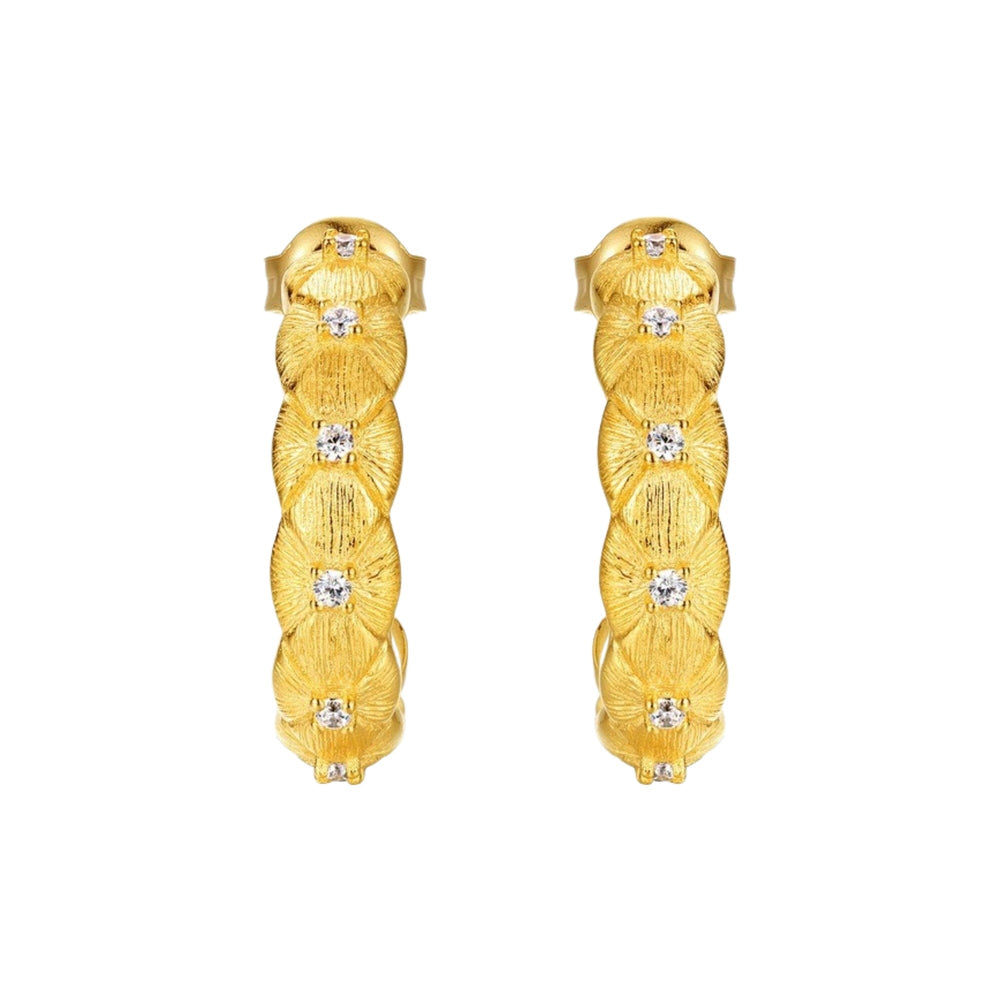 Arabelle 14K Gold Quilted Earrings
