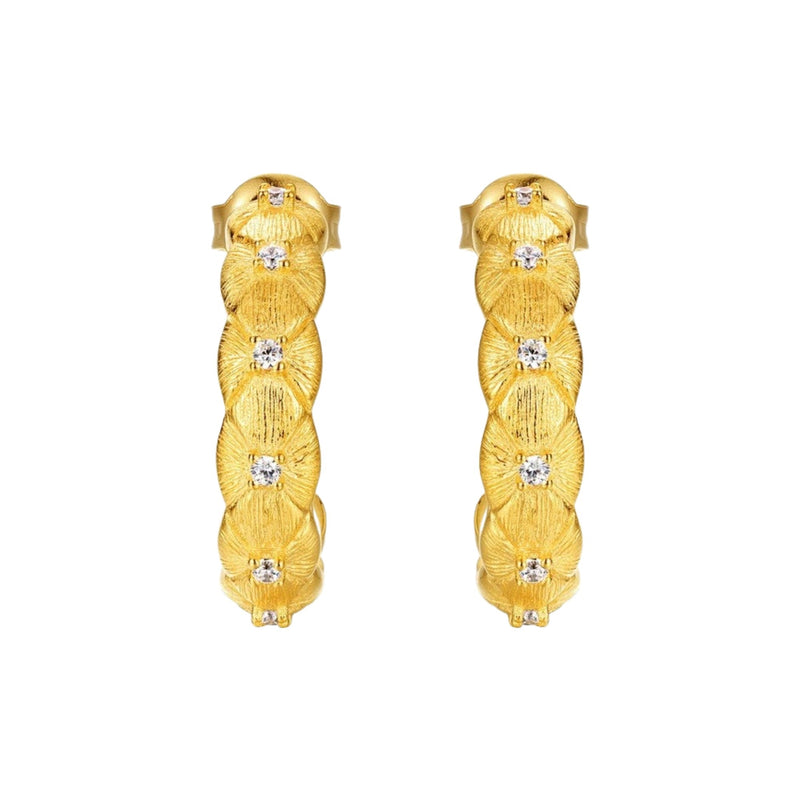 Arabelle 14K Gold Quilted Earrings