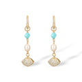 Araminte Turquoise Pearl Shell Earrings