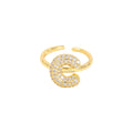Ariane 14K Yellow Gold Initial Letter Open Ring