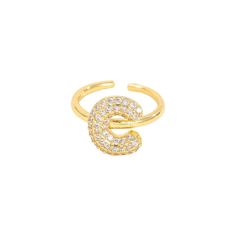 Ariane 14K Yellow Gold Initial Letter Open Ring