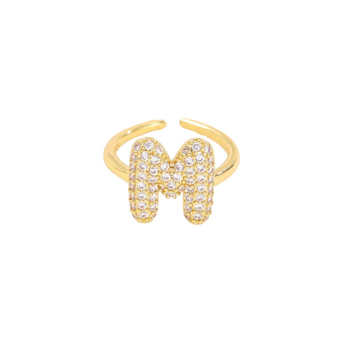 Ariane 14K Yellow Gold Initial Letter Open Ring