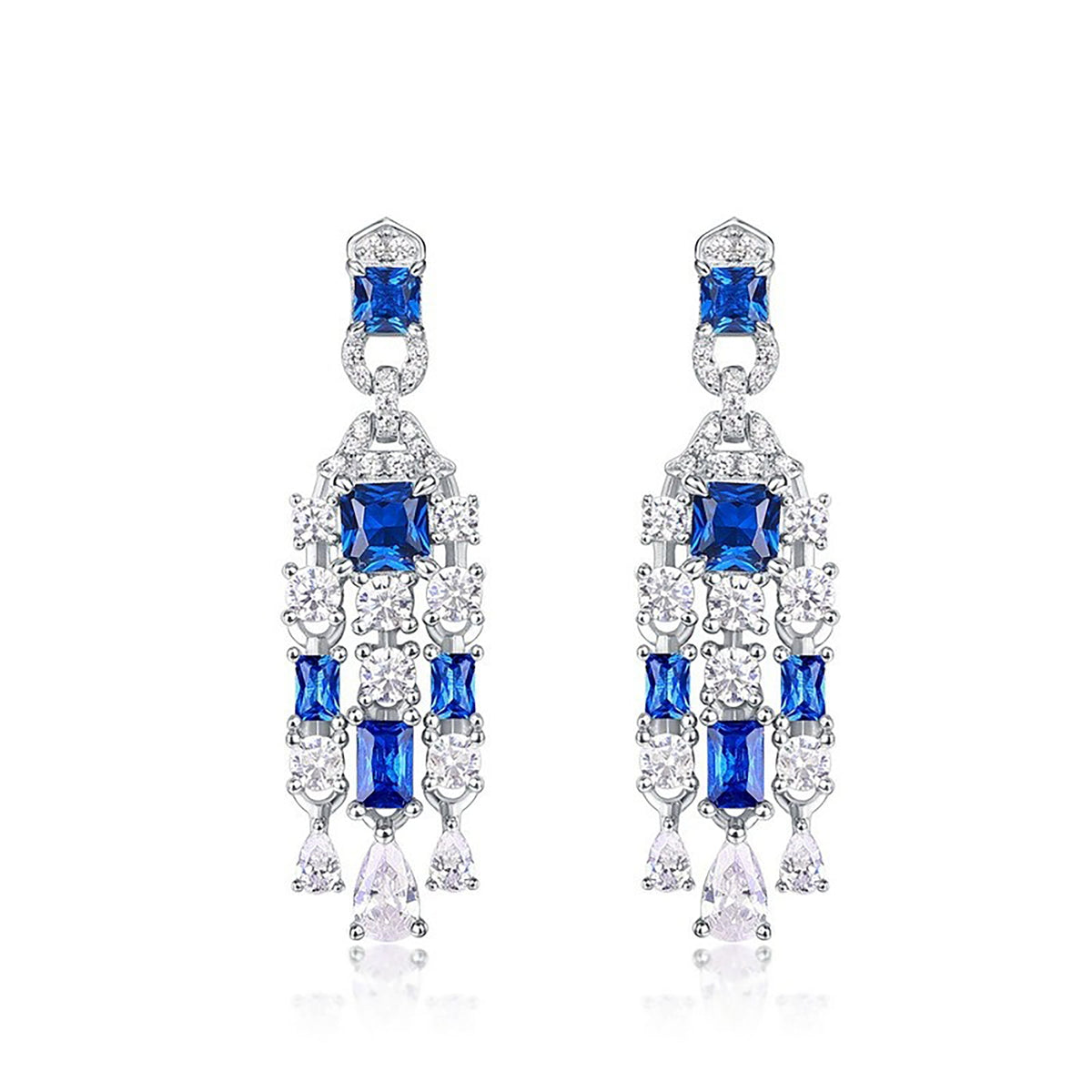 Artémis Navy Blue Tassel Earrings