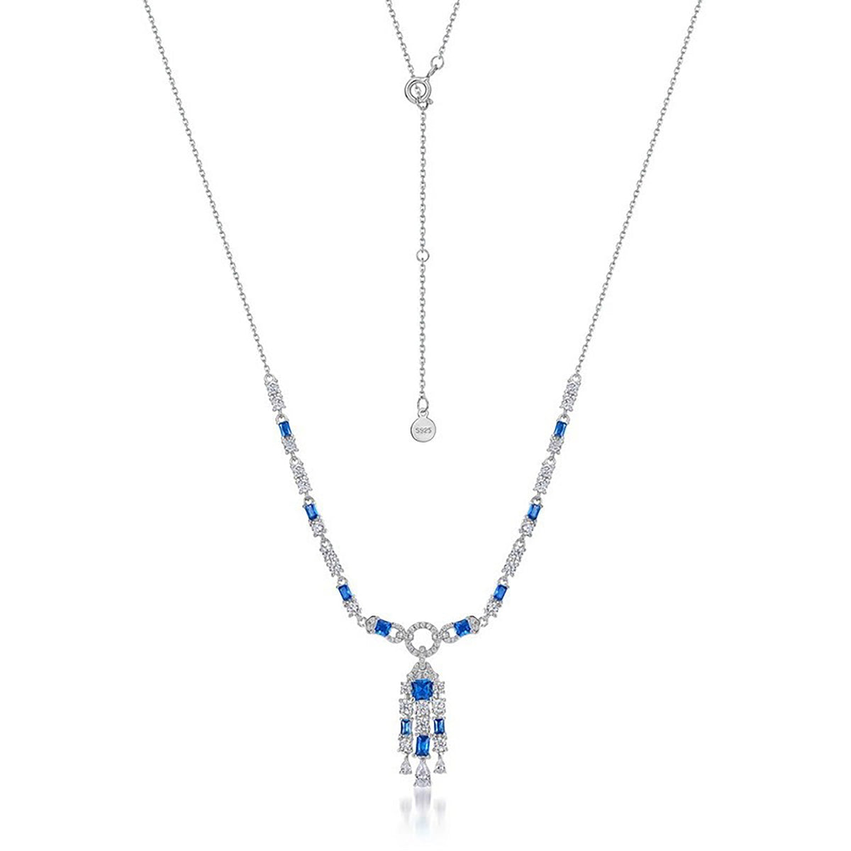 Artémis Navy Blue Tassel Necklace