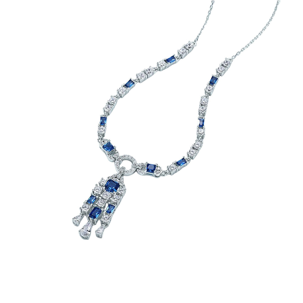 Artémis Navy Blue Tassel Necklace