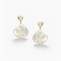 Asymétrique Gold Star Shell Stud Earrings
