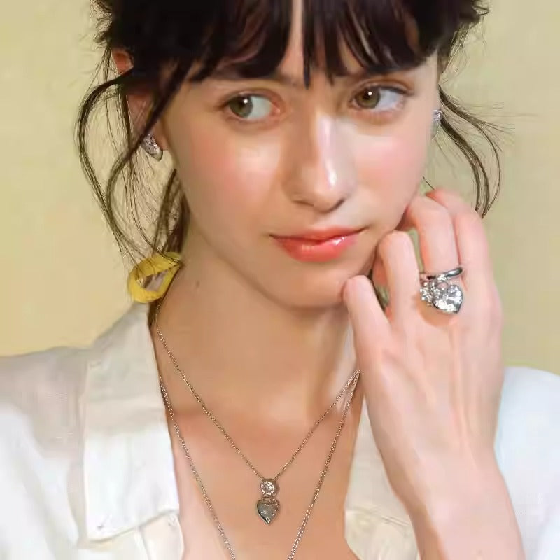 Auréliane Heart Jewelry 2-Piece Set