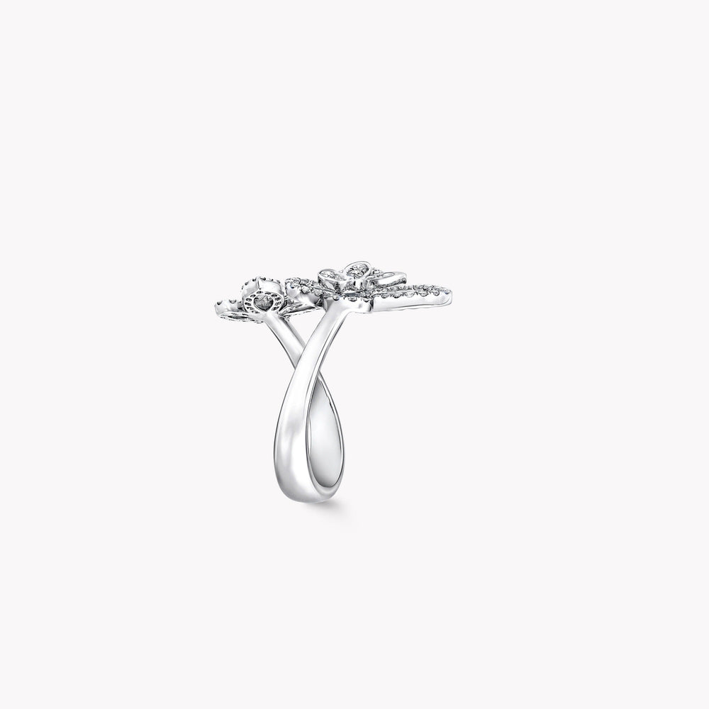Aurélie White Butterfly Open Ring
