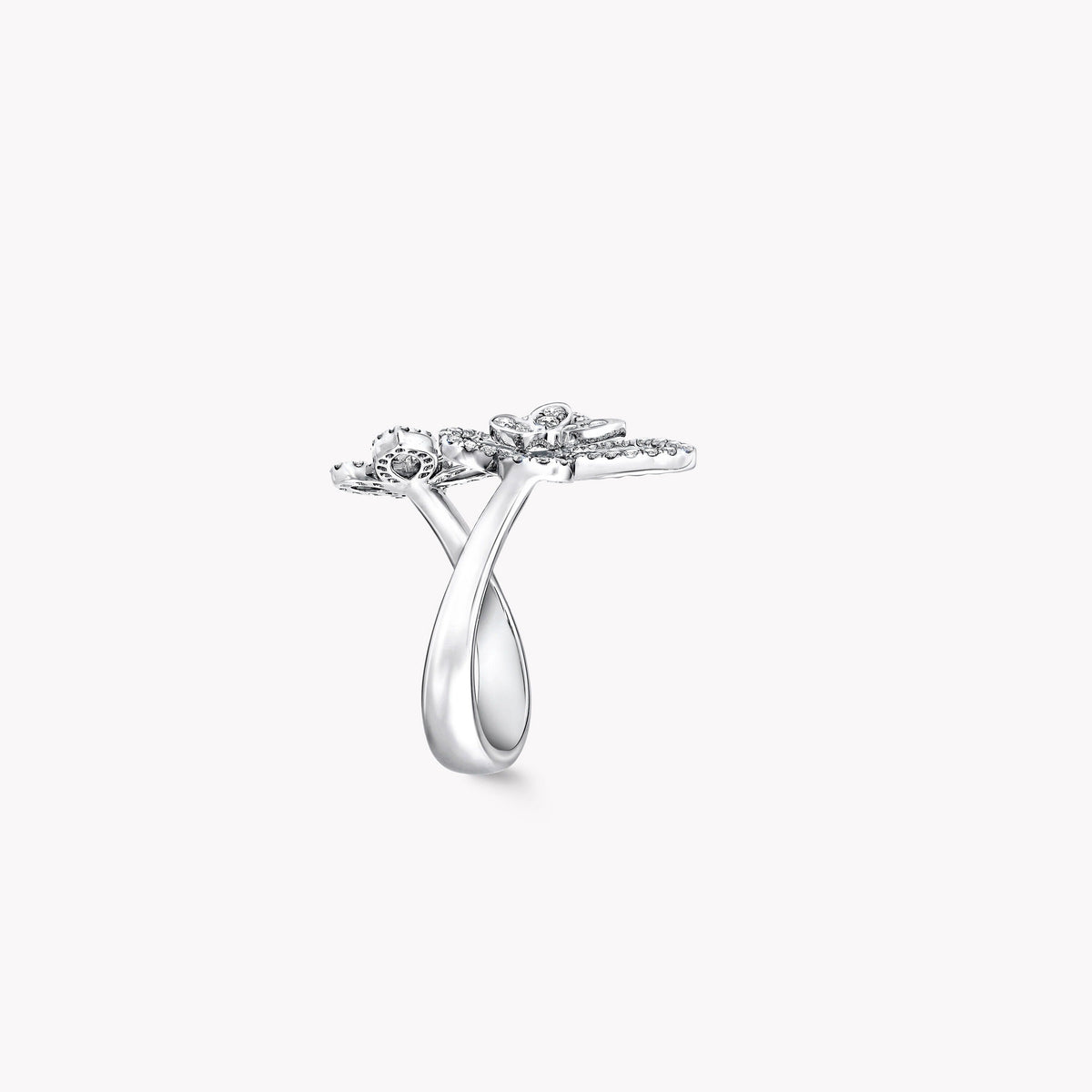 Aurélie White Butterfly Open Ring