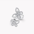 Aurélie White Butterfly Open Ring