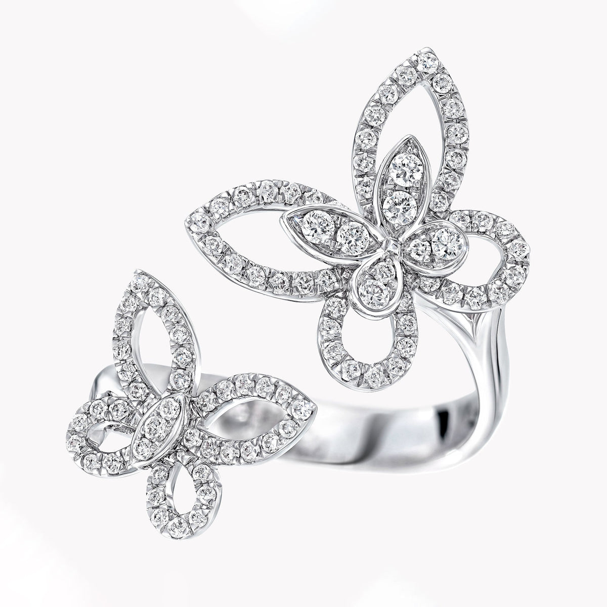 Aurélie White Butterfly Open Ring