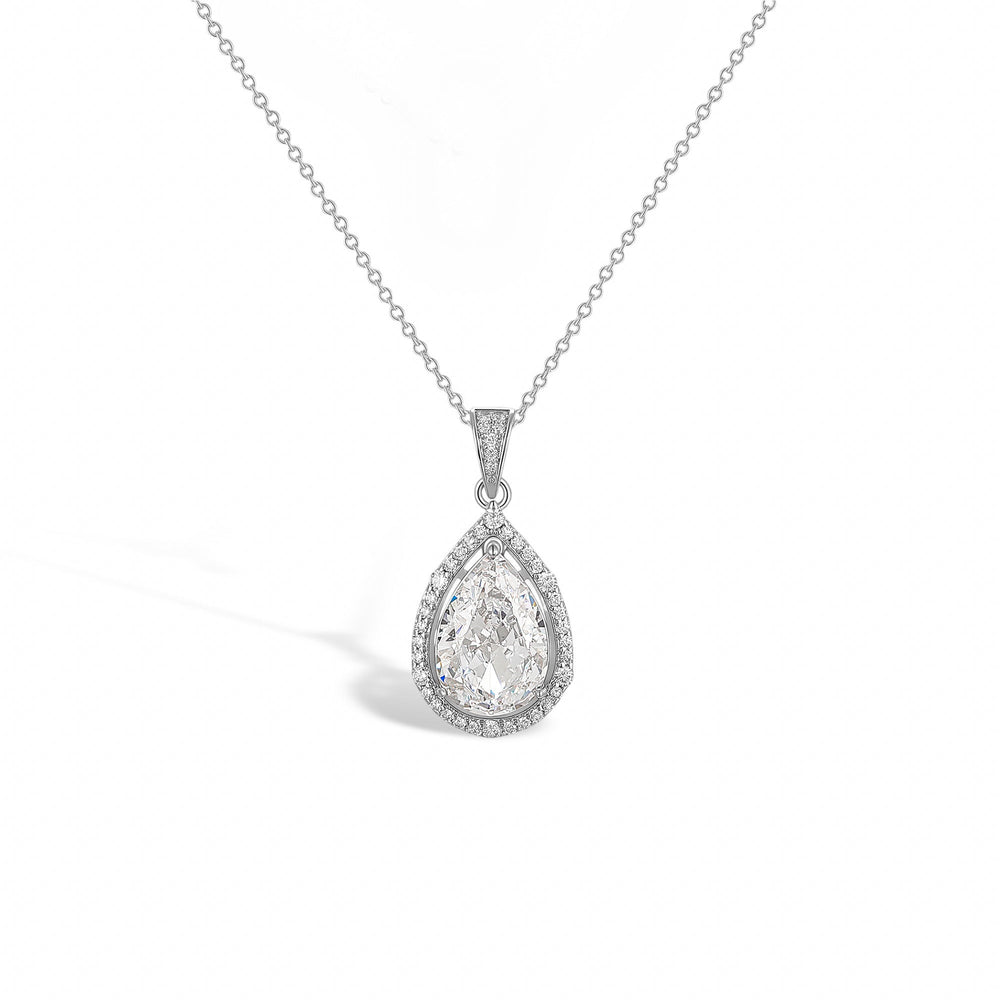 Auriane White Teardrop Necklace