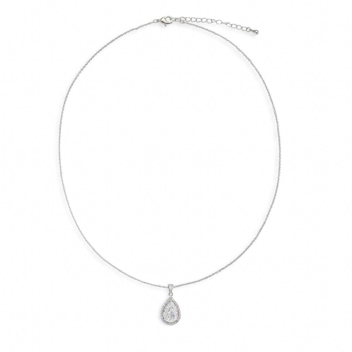 Auriane White Teardrop Necklace