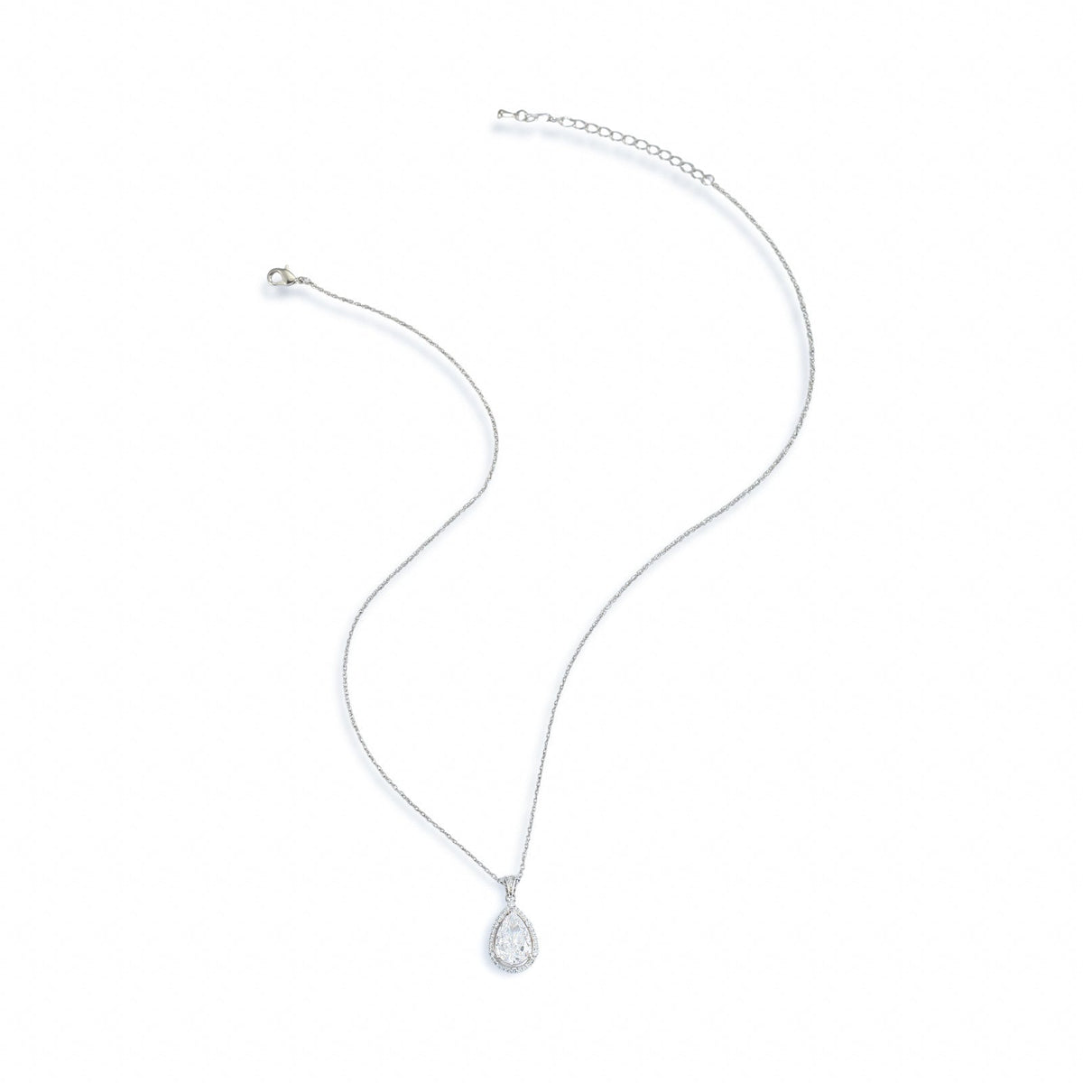 Auriane White Teardrop Necklace