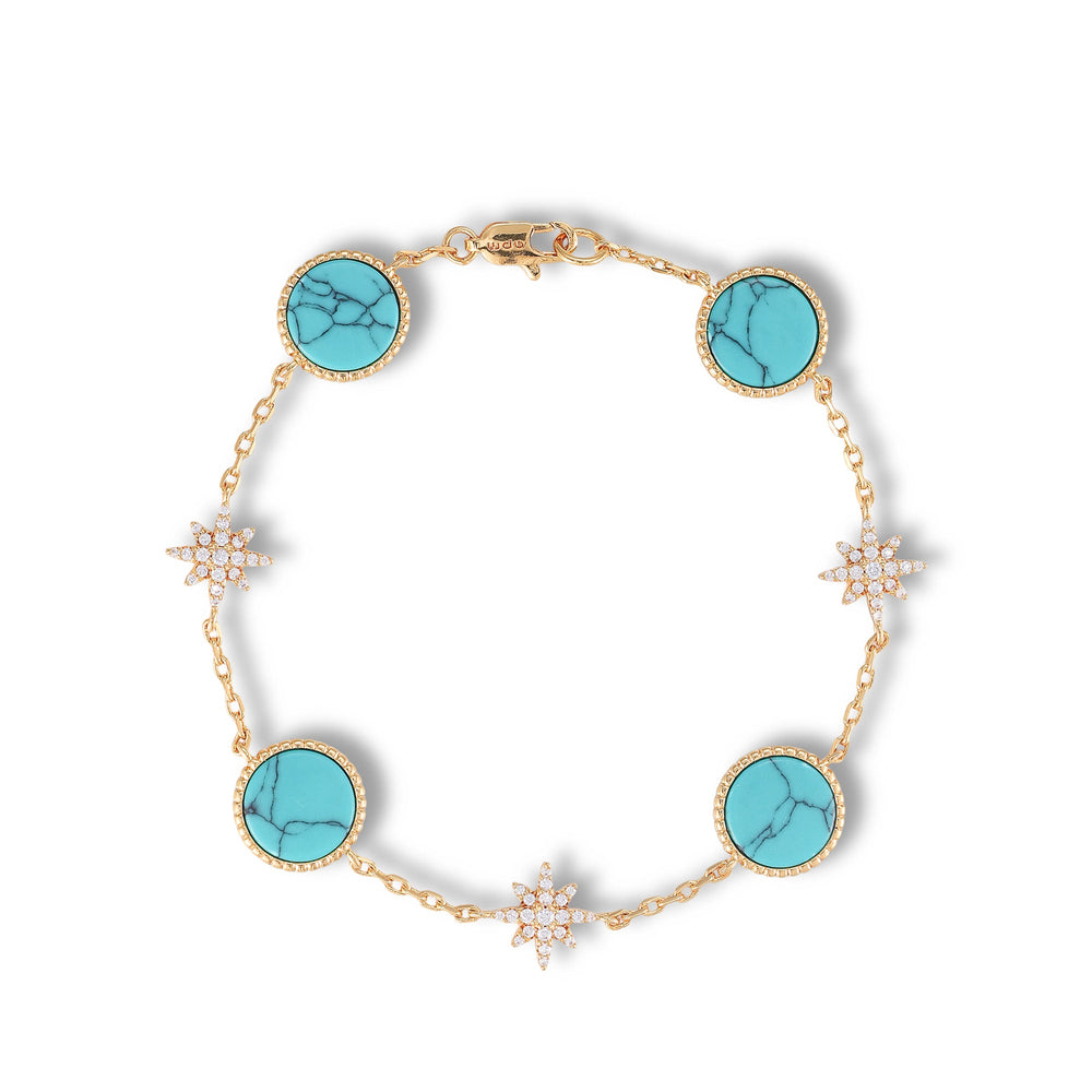 Azalaïs Lake Blue Starburst Bracelet