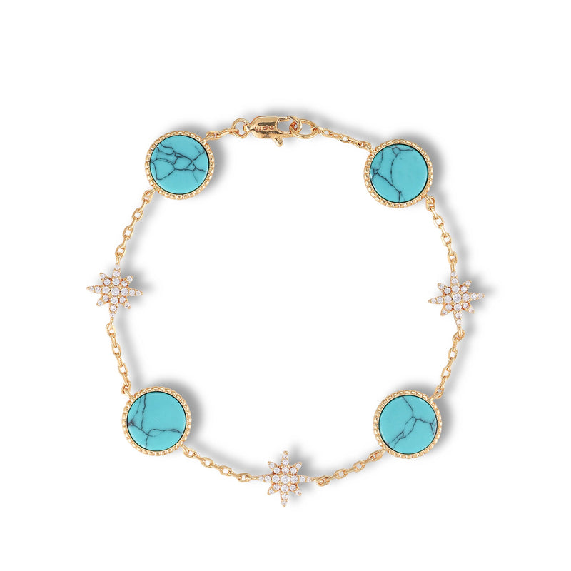 Azalaïs Lake Blue Starburst Bracelet