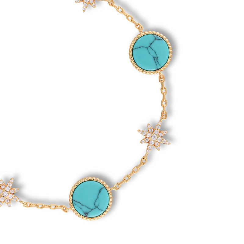Azalaïs Lake Blue Starburst Bracelet
