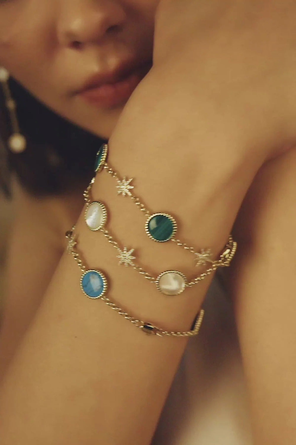Azalaïs Lake Blue Starburst Bracelet