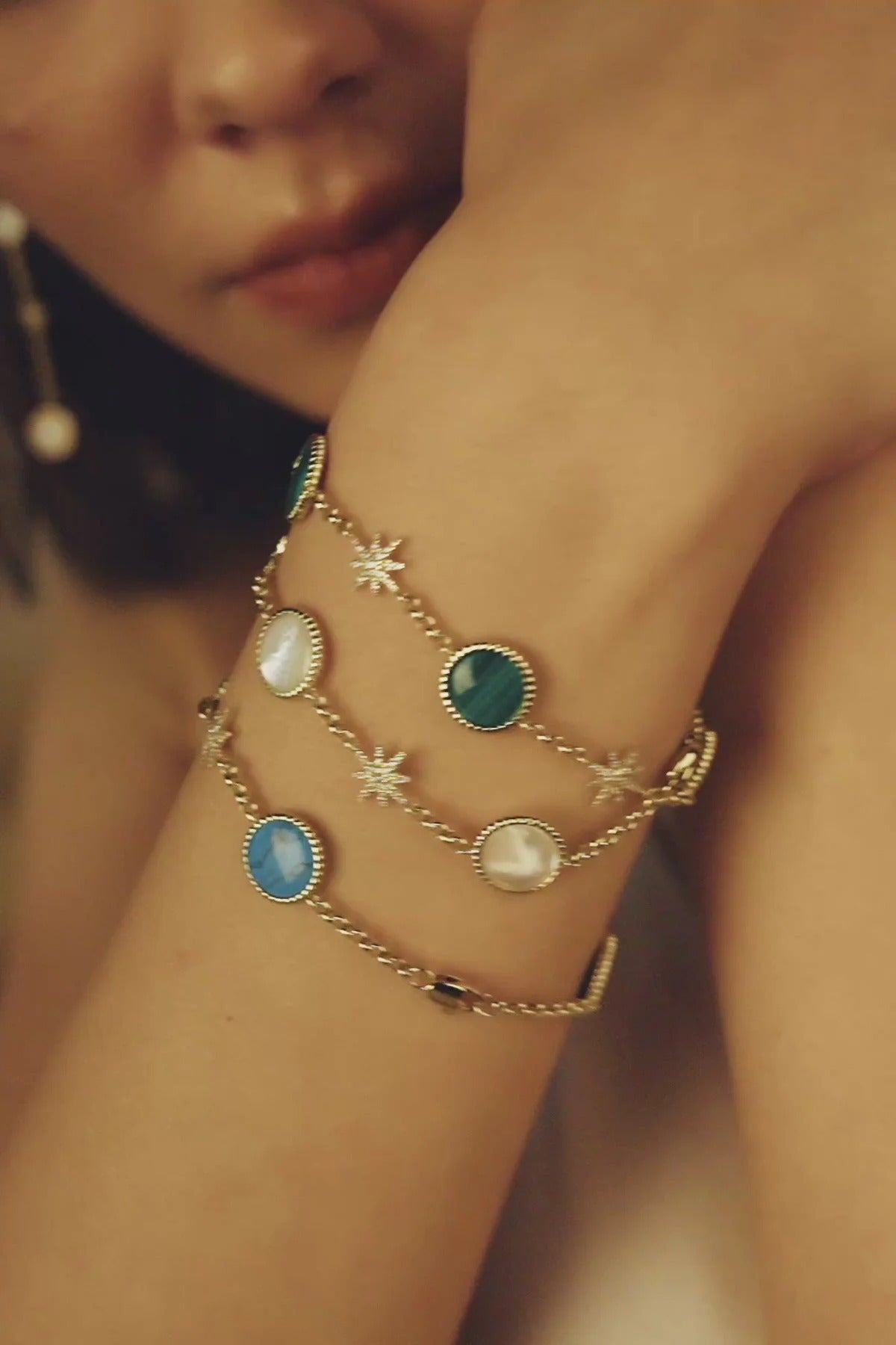 Azalaïs Lake Blue Starburst Bracelet