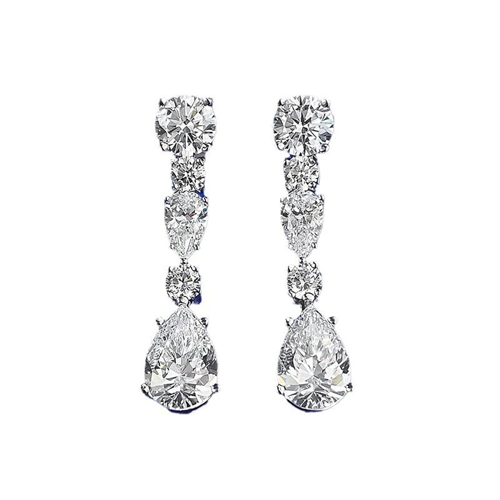 Azélie White Teardrop Earrings