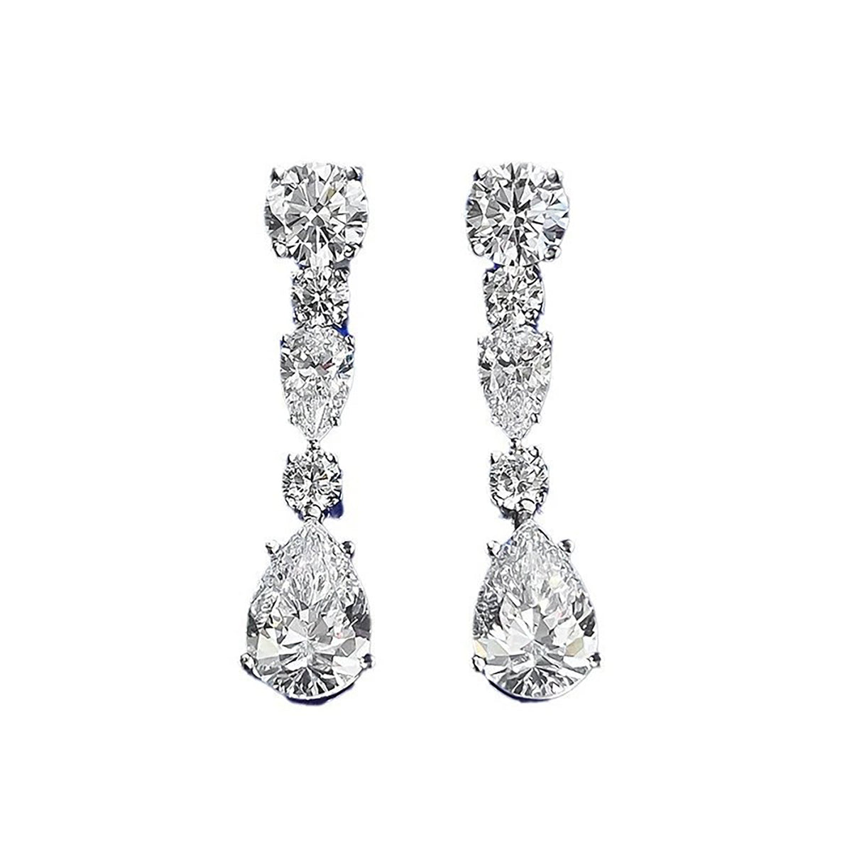 Azélie White Teardrop Earrings