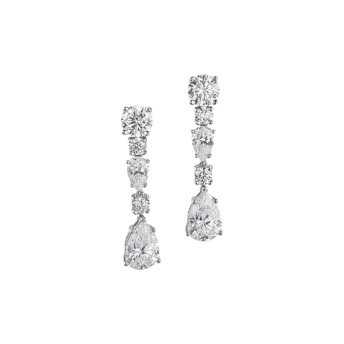 Azélie White Teardrop Earrings