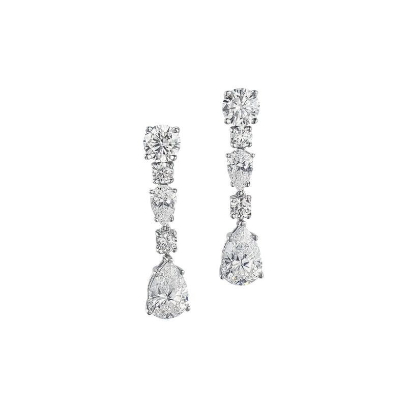 Azélie White Teardrop Earrings